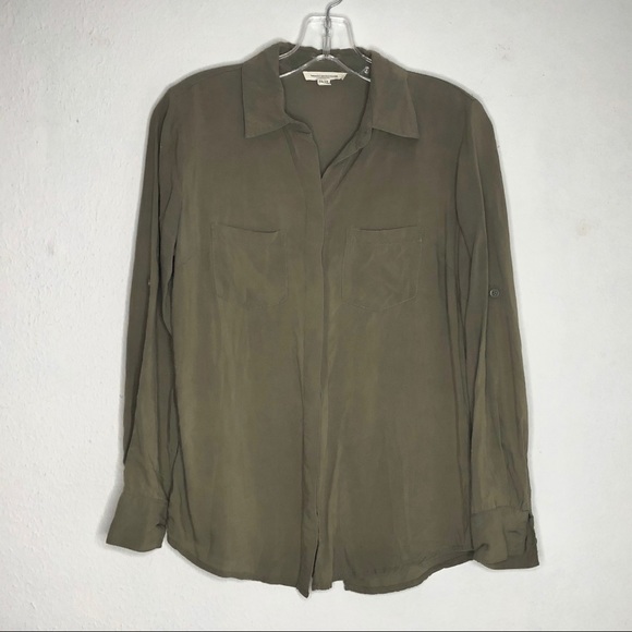 beachlunchlounge Tops - BeachLunchLounge Light Green Button Down Shirt XS